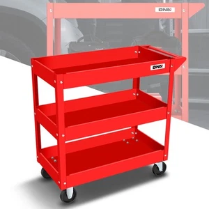 Rot 220lbs. Home Office 3-lagiger rollender AV-Medienwagen Werkzeugwagen mit Rollen - Bild 1 von 7