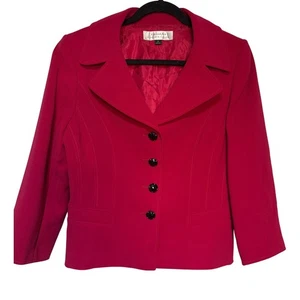 Chaqueta Blazer Tahari Arthur S Levine Para Mujer Roja Talla 10 Traje Carrera Nueva - Imagen 1 de 6