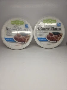 Premium Paper 10 Inch Plates 24 Pcs 2 Pack  Heavy-Duty Disposable Dinner Plates  - Picture 1 of 4