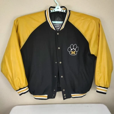 Vintage Missouri Tigers Football Letterman Jacket Wool Blend & Faux Leather XL - Image 1 of 4