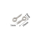 100pcs Stainless Steel Mini Screw Eye Pins 8/10/12mm Set For Jewelry Making