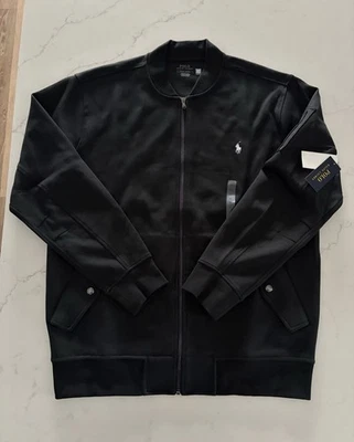 Polo Ralph Lauren Double Knit Bomber Jacket Black Men’s Size Large-Tall - Image 1 of 4