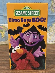 Sesame Street: Elmo Says BOO! VHS Tape 1999 Halloween Spooky Cartoon Show Rare - Imagen 1 de 4