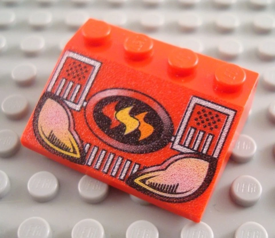 LEGO Red 3x4 Decorated Car Vehicle Racing Headlight Slope - Image 1 of 1