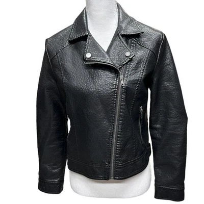 Chaqueta de motociclista Anthropologie Jack By BB Dakota para mujer imitación cuero negra talla M Foto 1 de 4