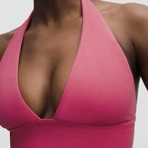Neu ohne Etikett LULULEMON Align V-Ausschnitt Neckholder Sport-BH Training Top Größe 6 Rasberry Coulis - Bild 1 von 9
