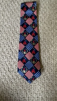 Corbata de seda vintage 1996 Juegos Olímpicos Atlanta colección Juegos Olímpicos por John Henry Foto 1 de 4