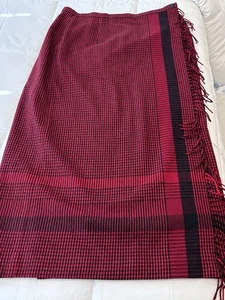 Pendleton tartan plaid gonna rossa e nera vintage 100% lana vergine. Difetto leggi. �� - Foto 1 di 13