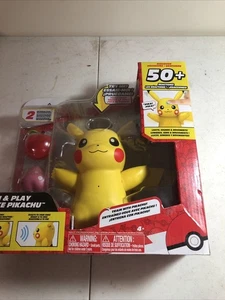 Pokémon Pikachu Train and Play Deluxe Action Figure 4.5" Interactive NEW - Picture 1 of 5