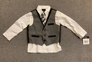 TFW 3-teiliges langärmeliges Kleid Shirt Westenkrawatte für Baby Säugling 24 Monate. - Bild 1 von 7