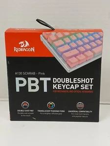 Redragon A130 Scarab PBT DoubleShot 104 Keycap Set, Pink - Picture 1 of 6