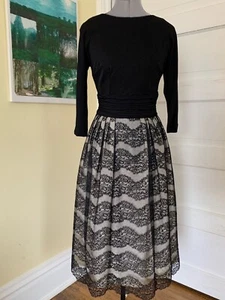 Lovely R&K Originals 50’s Black Lace Holiday Dress - Picture 1 of 12