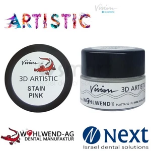 Dental lab Wohlwend Vision 3D Artistic stain paint ceramic zircon Emax Pink - Picture 1 of 9