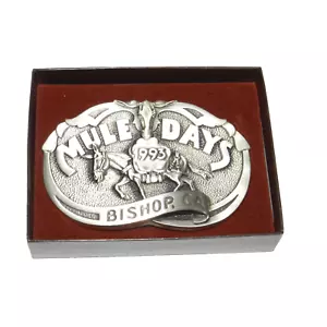 Vintage  1993  Bishop, CA Mule Days Sterling Silver  Belt Buckle 097 of 250 - Picture 1 of 12