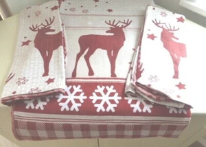 💤WINTER WARMING 'Meradiso' STAGS DOUBLE DUVET SET : 2 Cases, Reversible, VGC💠 - Picture 1 of 11