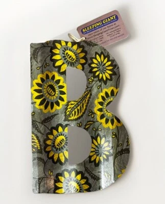 10" Letters for Wall Decor, Embossed Metal “B” w/ Floral Design by Lori Seibert - Image 1 of 4