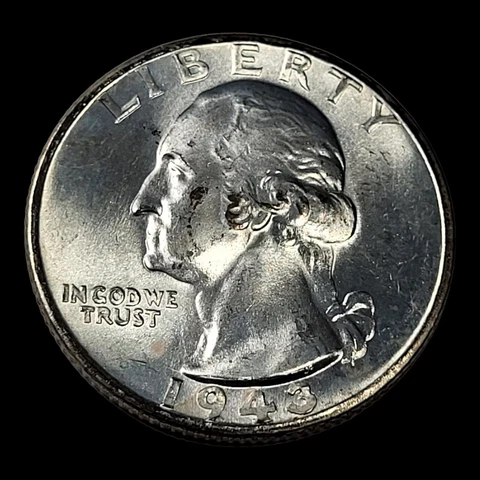 1943-D Washington Quarter, Very Nice Superb Gem BU++ ** HIGH GRADE FULL LUSTER Cover