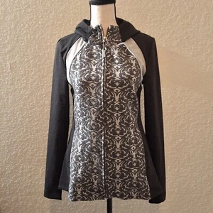 Anthropologie Pure Good Tara Jacquered Zip Up Hoodie Jacket Sz Xs - Picture 1 of 7