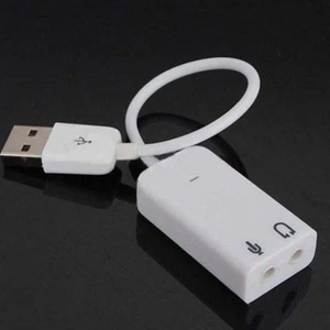 CABLE ADAPTADOR DE TARJETA DE SONIDO DE AUDIO USB2.0 3D VIRTUAL 7.1CH Win7 8 32 64 Linux Mac OS - Imagen 1 de 5