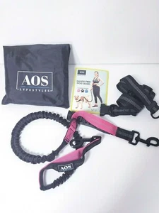 Hands Free Hundeleine Pink Schwarz Laufen Gehen Joggen & Wandern AOS Premium - Bild 1 von 6