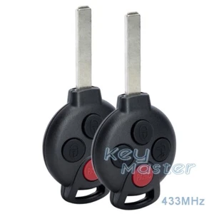 2 for Mercedes-Benz Smart Fortwo Forfour 2007-2015 315MHz PCF7941 Remote Key Fob - Picture 1 of 5