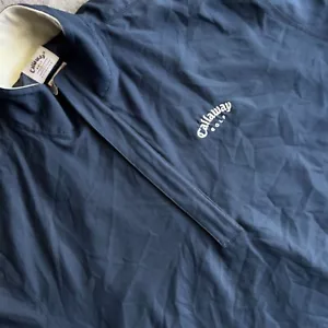 Chaqueta de microfibra cepillada de golf Callaway para hombre XL azul marino manga larga media cremallera - Imagen 1 de 10