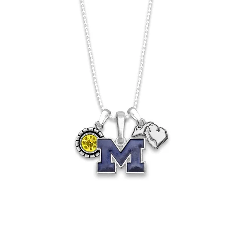 Michigan Wolverines Necklace- Home Sweet School Cover