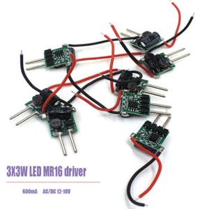 10 PIEZAS 3X3W 600mA MR16 12V LED buzo para 9-12V 3 PIEZAS 3W lámpara LED alta - Imagen 1 de 5
