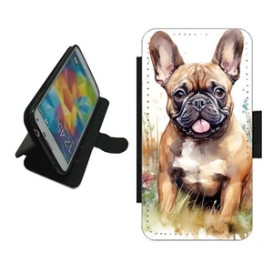 French Bulldog Phone Case Wallet flip cover For iPhone Samsung FBD1 dog - Picture 1 of 5
