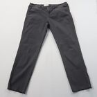 Nili Lotan East Hampton Pants Size 6 Grey Cotton Twill Crop Trousers