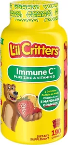 L’il Critters Immune C Daily Gummy Supplement Vitamin for Kids, for Vitamin C, D - Picture 1 of 5