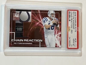 2008 Peyton Manning 73/200 Donruss Elite Chain Reaction Red #CR-11 PSA 10 Pop 1 - Picture 1 of 4