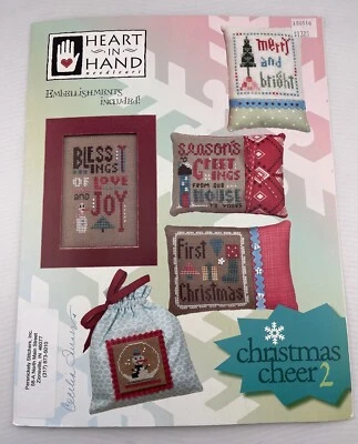 Christmas Cheer 2 Heart In Hand Pattern Only Needleart Embellishments Included - Image 1 of 4