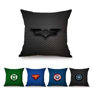 Batman Superman Super Heroes Symbol Green Lantern Iron Man Cushion Pillow