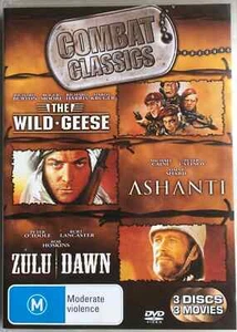 The Wild Geese/Ashanti/Zulu Dawn DVD Set (Region 4, 3 Disc, 1978) VGC, Free Post - Picture 1 of 1