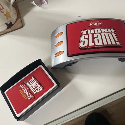 Electronic SCRABBLE Turbo Slam Game Family Card & Word Game Sound Effects VGC - Image 1 of 2
