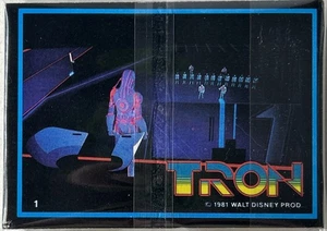 Juego base completo de tarjetas coleccionables Walt Disney Tron 1981 1-66 con 7 pegatinas - Imagen 1 de 6