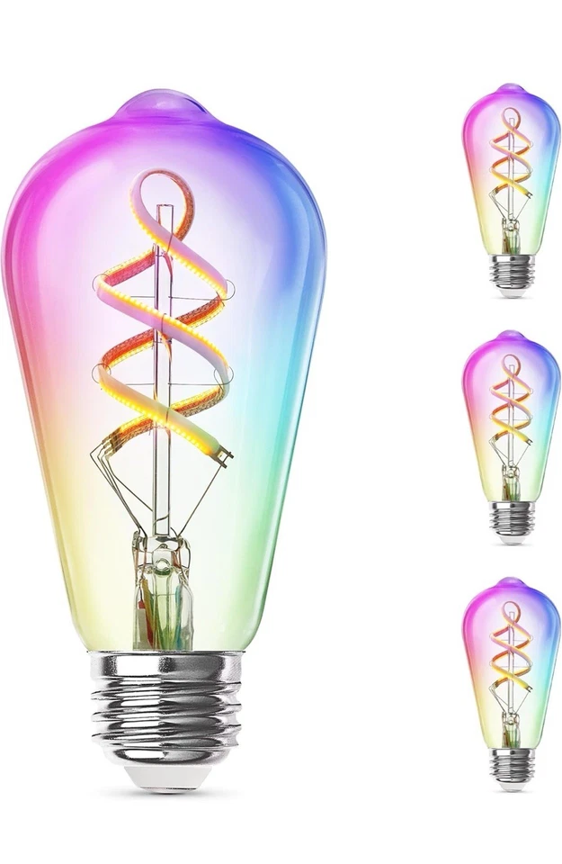 Feit Electric Acre St21 E26 (medium) LED Smart Bulb Amber 60 Watt Equivalence 1