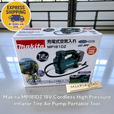 Makita MP181DZ 18V Cordless High Pressure Inflator Tire Air Pump Portable Tool - Image 1 of 4