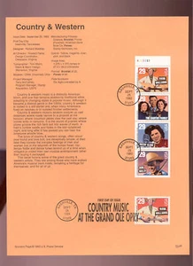 #2775-8 29c Country Western USPS #9326 Souvenir Page - Picture 1 of 1