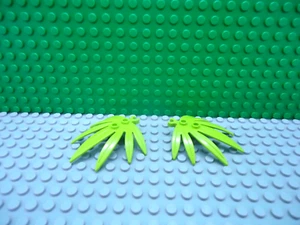 Lego 2 Lime Green 6x5 Swordleaf plant flower NEW - Picture 1 of 1