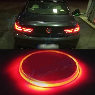 1x Brilliant Red Emblem LED Background Light 82mm For BMW 3 5 7 Series X3 X5 X6 - Image 1 of 4