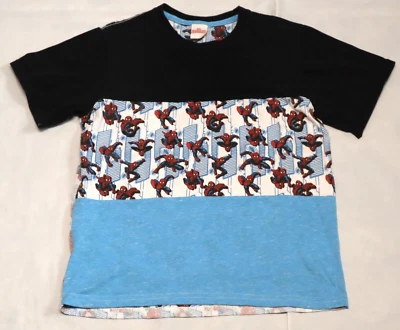 Marvel Boys Spider-Man T-Shirt Black Blue Size Large 14-16 - Image 1 of 4
