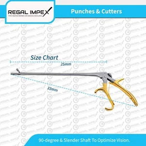 Pinzas perforadoras para biopsia Burke Baby Tischler mordida 3x7 mm 25 cm eje quirúrgico alemán - Imagen 1 de 4