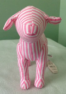 VICTORIA'S SECRET PERRO ROSA RAYAS ROSAS Y BLANCAS 2004 RARO NUEVO CON ETIQUETAS - Imagen 1 de 4