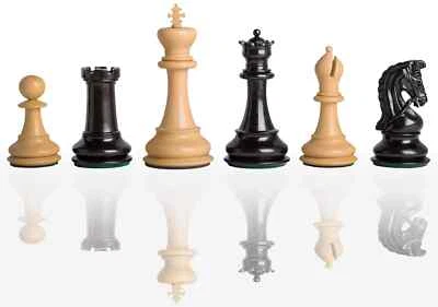 The Sultan Luxury Chess Set - Pieces Only - 4.0" King - Genuine Ebony - Image 1 of 4