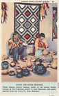 Rare Curt Teich Postcard "famous Indian Pottery Makers-julian & Marie"