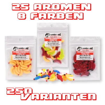 20 künstliche Maden Bienenmaden mit Aroma, Top Köder Schleppangeln Forellenköder - Bild 1 von 2