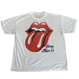 Camiseta De Colección The Rolling Stones 1989 Steel Wheels Tour Papel Delgado - Imagen 1 de 4