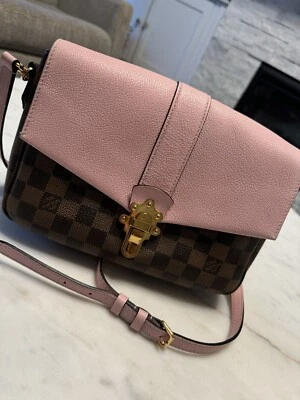 Louis Vuitton Clapton Handbag Damier and Leather PM Brown, Pink - Image 1 of 4